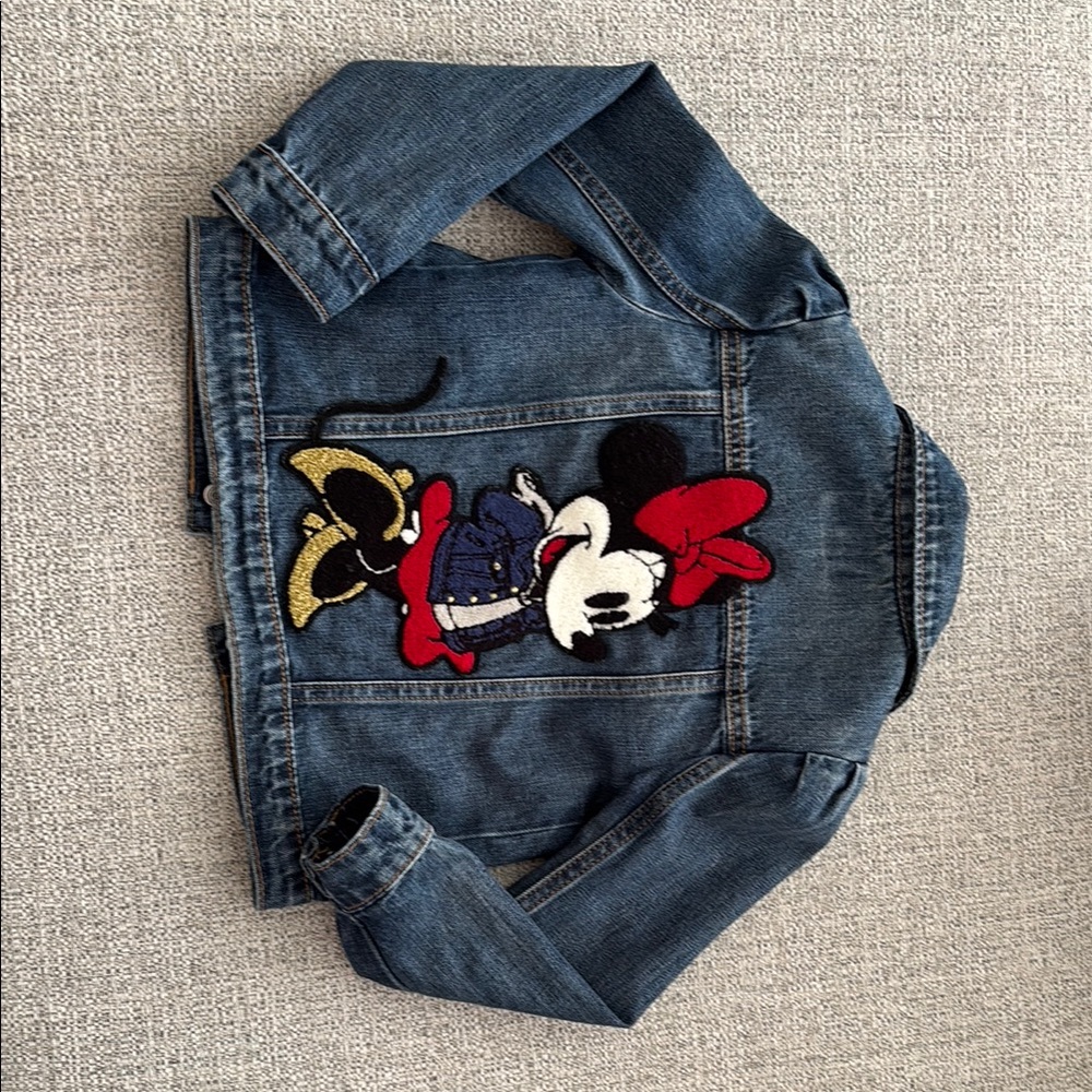 Denim Jacket with Cartoon Patch